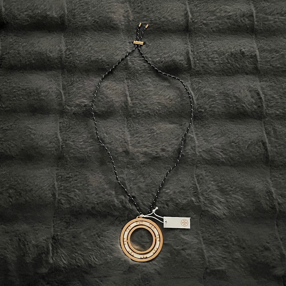 Tory Burch T-Stripe Pendant Necklace - Picture 4 of 6